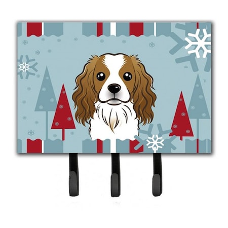 Jensendistributionservices Winter Holiday Cavalier Spaniel Leash & Key Holder MI1719833